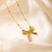 New Titanium Steel Bowknot Layered Versatile Elegant Design Clavicle Chain Internet Celebrity Trendy Necklace_ipsvogv.com