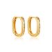 Unisex Fashion All Match Geometric Earrings Copper Plated With Real Gold Micro Inlaid Zircon Fashionable Women's Round Earrings Ear Buckles_ipsvogv.com