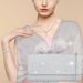 Silver shawl with diamonds and shiny evening bag full diamond tassel bracelet earrings necklace women's suit_ipsvogv.com