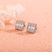 Square Full Diamond Square Diamond Earrings For Women Korean Version Simple Fashion Small Earrings Popular Temperament Gold Earrings_ipsvogv.com