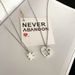 Korean simple ins style couple love building blocks stitching necklace creative stitching two in one hip hop pendant_ipsvogv.com