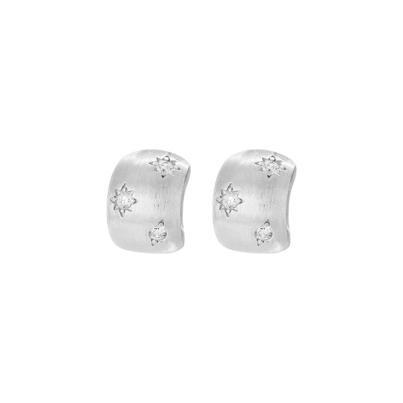 Women's Jewelry Retro Brushed Star Earrings Light Luxury High End Design Versatile Temperament Fashion Earrings_ipsvogv.com