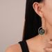 Vintage color pleated seashells irregular round silver needle earrings simple ins style earrings_ipsvogv.com