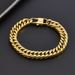 Titanium Steel Double Weave Four-Sided Polished Cuban Bracelet Hip-Hop Personality Fashion Simple Men's Jewelry_ipsvogv.com