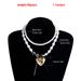 Sweet Cool Wind Black Ribbon Bow Love Necklace Women's Niche High-end Pearl Necklace_ipsvogv.com
