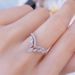 Cao Shi's New Fashionable V-shaped Micro Inlaid Zircon For Princess Engagement Commitment Ring_ipsvogv.com
