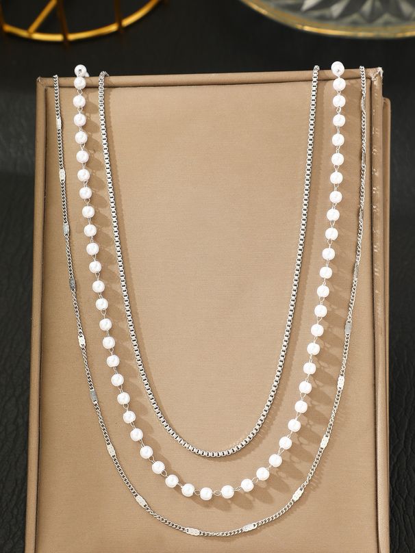Trendy Multi Layer Metal Pearl Waist Chain Women's Simple Cold Style Waist Chain Versatile Body Chain_ipsvogv.com