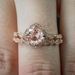 Sanjie Women's Rose Gold Plated Square Set Engagement Ring Micro Inlaid Zircon Jewelry_ipsvogv.com