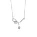 Ribbon Necklace Jewelry For Women, Light Luxury, Elegant Zircon, Internet Celebrity Style, Heart Pendant, Stainless_ipsvogv.com