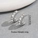 Geometric version of Korean sweet fresh with personalized zircon inlay U-shaped design, niche and earrings_ipsvogv.com