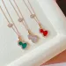 classic gourd designer necklace women rose gold white mother of pearl shining crystal diamond pendant nature sailormoon_ipsvogv.com