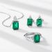 Retro cultivated emerald earrings for women S925 inlaid colored gemstone earrings light luxury noble temperament_ipsvogv.com