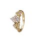 Sanjie's New Branch For Women's Fashionable Water Droplet Zircon Jewelry Flower Ring_ipsvogv.com