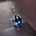 Cao Shi's New Fashionable Mermaid Tears Pendant Online Sales Live Hot Style Like Blue Water Drop Colorful Treasure_ipsvogv.com