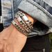 Hip Hop Flip Buckle Stainless Cuban Trendy Brand Personalized Round Ground Encrypted Titanium Steel Men's Bracelet_ipsvogv.com