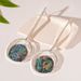 Vintage color pleated seashells irregular round silver needle earrings simple ins style earrings_ipsvogv.com