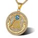 New Titanium Steel/Stainless Steel Eye Of Providence Diamond-Studded Pendant_ipsvogv.com