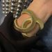 Retro Solid Color Alloy Asymmetrical Plating Women's Bangle_ipsvogv.com
