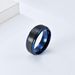 Carbide tungsten steel matte brushed two color ring ring men's light luxury style tungsten gold index finger hand jewelry_ipsvogv.com