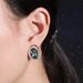Unisex popular fashion earrings Rose gold plated blue stone hot selling jewelry_ipsvogv.com