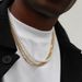 Personality Men's Pearl Necklace 6/8/10mm Hip Hop Punk Glass Pearl Necklace_ipsvogv.com