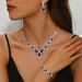 Bridal Jewelry Set - Necklace, Earrings & Bracelet In Electroplated Silver (3-Piece Copper Claw Chain Wedding Set)_ipsvogv.com