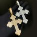 Men's Punk Style Cross Pendant Necklace With Diamond Accents, 60cm Chain (Silver/Gold) Punk Style Large Pendant Jewelry, Goods_ipsvogv.com