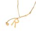 Fashionable ins style with 26 tassel letter pendants, niche design, titanium steel necklace, women's non fading jewelry_ipsvogv.com