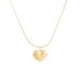 Titanium Steel Necklace For Women, Fashionable And Niche Design, Wavy Edge Engraved Pendant, Heart-shaped Lock_ipsvogv.com