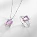 new Atmospheric Light Luxury Amethyst Pendant Female S925 Silver Inlaid Two Color Gemstone Necklace Fashion Customization_ipsvogv.com