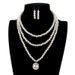 Simple Fashion Pearl Necklace Cross Border Multi Layer Short Clavicle Chain_ipsvogv.com