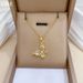 】 Threaded 【 Sky Butterfly Light Luxury Charm Gorgeous Full Diamond Necklace Women's Versatile Clavicle Titanium Steel 【 】_ipsvogv.com