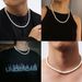 Hot Selling Men's Exquisite And Fashionable White Round Pearl Necklace, Unisex Jewelry Accessories_ipsvogv.com