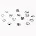 Hot Selling Butterfly Ring, Small Daisy Wings, Heart, Oil Drop Opening Combination, 15 Piece Set Of Rings_ipsvogv.com