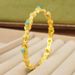 Luxurious And Elegant Geometric Flower Design Women's Copper Plated Bracelet Bridal Wedding Party Birthday Gift_ipsvogv.com