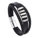 Titanium Magnetic Leather Bracelet Men's Three-Layer Braided Stainless Steel Wristband_ipsvogv.com