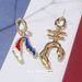 Vintage Contrast Color Irregular Earrings Summer Paris Theme Fashion All Match New Personality Simple Earrings_ipsvogv.com