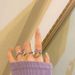 【 Collected By 1048 People 】 Purple Diamond Set Zircon Open Ring For Female Students, Adjustable Ins, Cool Style Chain,_ipsvogv.com