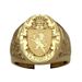 Unisex popular crown lion shield emblem ring gold plated royal seal men's ring_ipsvogv.com