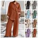 Women's Clothing nine quarter sleeve shirt loose pants two piece suit_ipsvogv.com