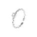 S Pure Silver Square Diamond Chain Plain Women's Hollow Zircon Leisure Style Open Mesh Red Joint Ring_ipsvogv.com