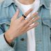 Men's Jewelry Tungsten Steel Ring Black Blue Steel Simple Ring Personality Accessories_ipsvogv.com