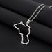Hot Selling Stainless Steel Family Style Kurdistan Map Necklace Geometric Pendant Accessories New Product_ipsvogv.com