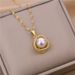 Pearl Studded Diamond Necklace With Titanium Steel Color Retention, Simple And Fashionable, Niche Design, Exquisite Ins_ipsvogv.com