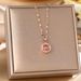 Korean Version Of Minimalist Titanium Steel Necklace For Women, With A Round Heart And Four Leaf Clover, Fashionable_ipsvogv.com