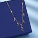 Star Moon Necklace Female Rose Gold With Elements Crystal Star Moon Clavicle Necklace_ipsvogv.com