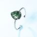 Water Drop Natural Water Grass Agate Ring Female S925 Silver Inlaid Green Moss Open Ring Personality_ipsvogv.com