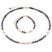 Freshwater Pearl Bamboo Shell Lapis Lazuli Natural Stone Bracelet Necklace Set Female_ipsvogv.com