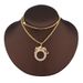 Circular Hollow Leopard Pendant With Micro Inlaid Zircon Hip-hop Jewelry, Street Rap Singer Men's Necklace_ipsvogv.com