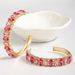 Fashion Retro C shaped Earrings for Women Exaggerated Diamond studded High grade Earrings for Women_ipsvogv.com